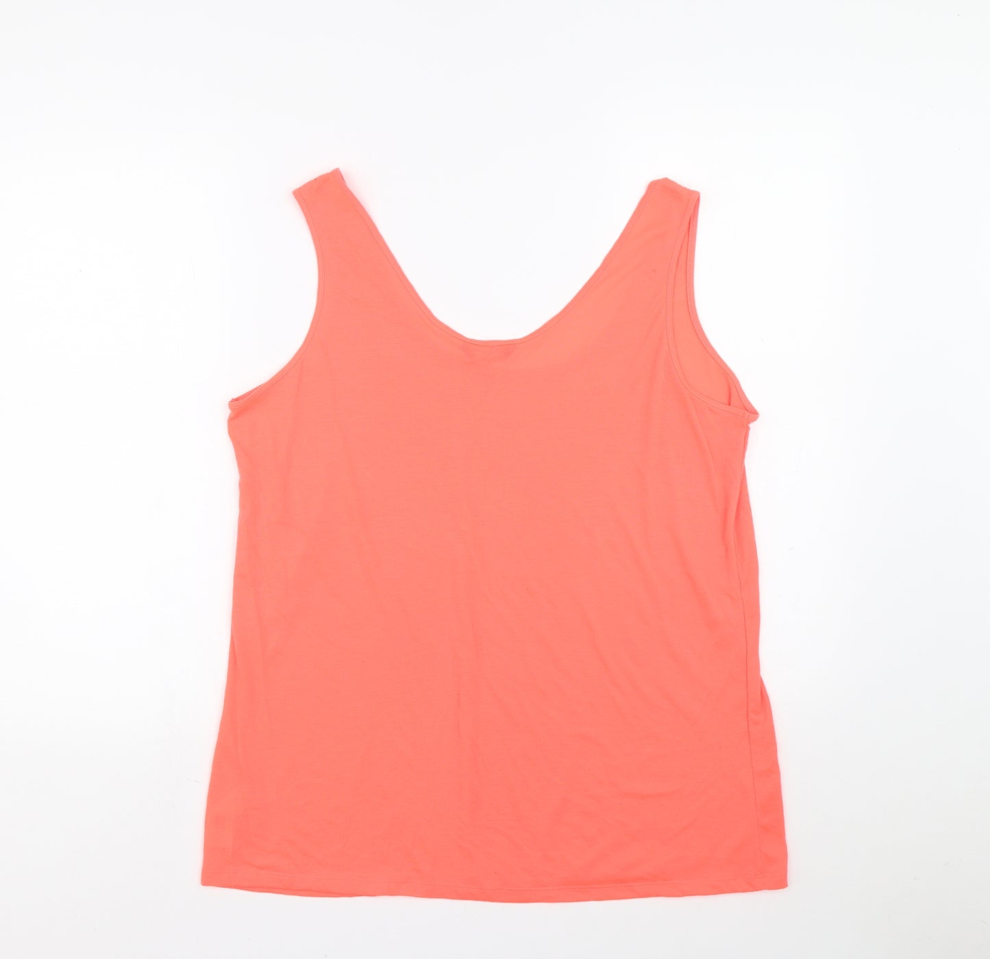 F&F Womens Pink Polyester Basic Tank Size 20 Scoop Neck