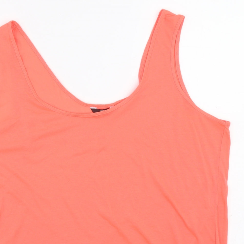 F&F Womens Pink Polyester Basic Tank Size 20 Scoop Neck