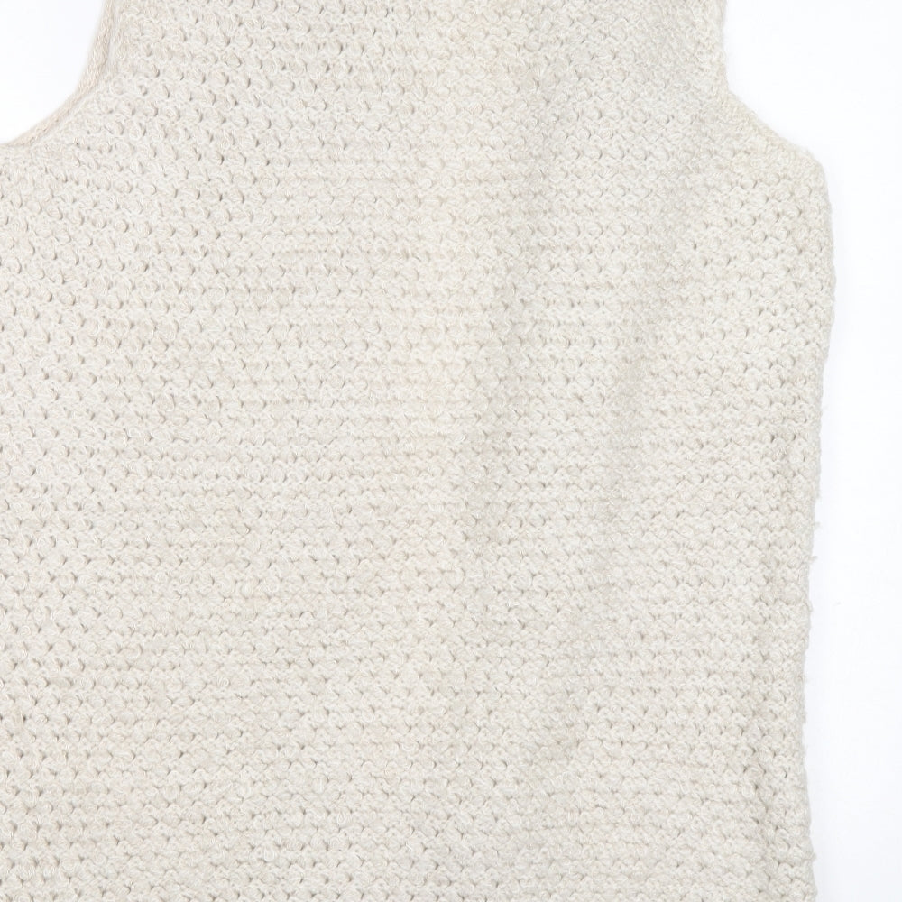 Atmosphere Womens Beige V-Neck Acrylic Cardigan Jumper Size 18