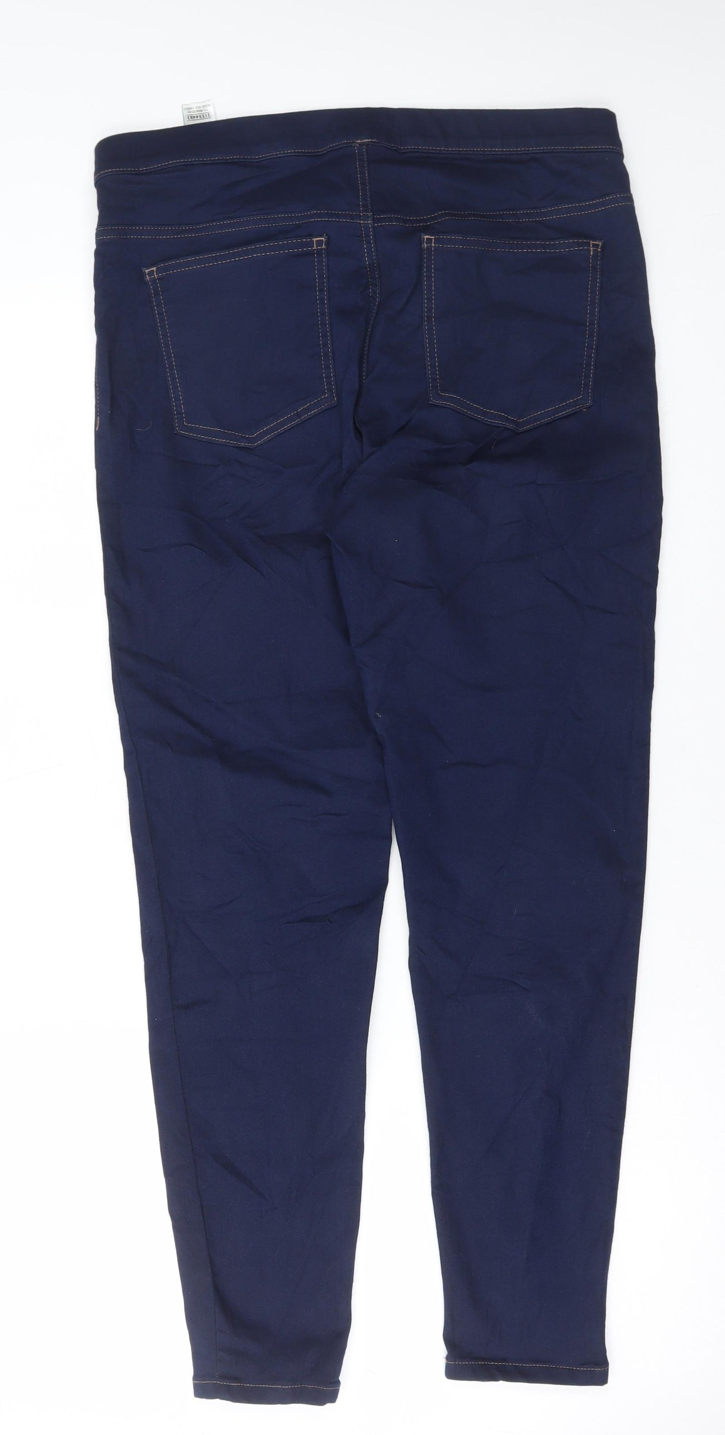 Marks and Spencer Womens Blue Cotton Jegging Jeans Size 14 L28 in Regular