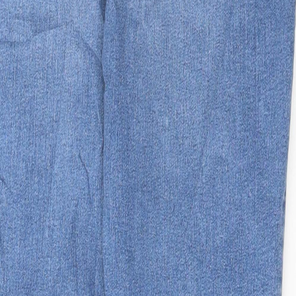 Marks and Spencer Womens Blue Cotton Skinny Jeans Size 12 L31 in Regular Button