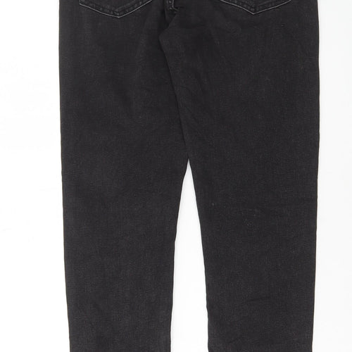 Marks and Spencer Womens Grey Cotton Skinny Jeans Size 12 L29 in Regular Button