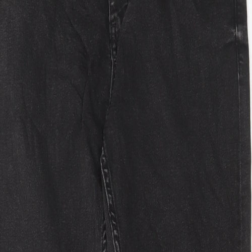 Marks and Spencer Womens Grey Cotton Skinny Jeans Size 12 L29 in Regular Button