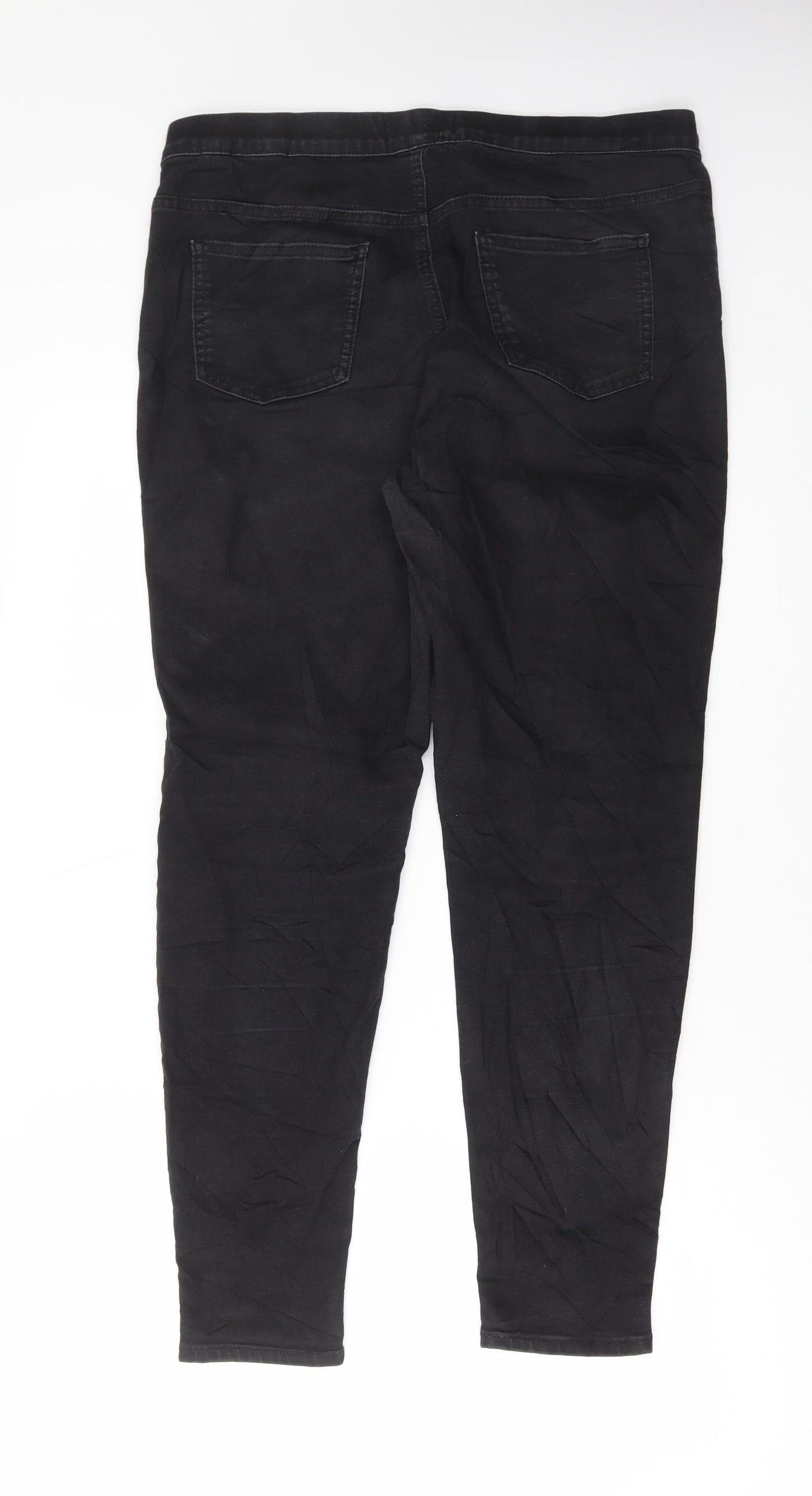 Marks and Spencer Womens Black Cotton Jegging Jeans Size 16 L28 in Regular