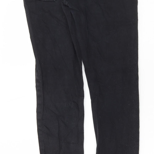 NEXT Womens Black Cotton Skinny Jeans Size 10 L28 in Regular Button