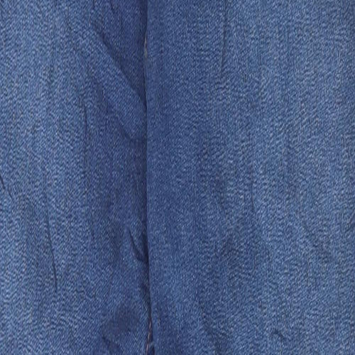 Marks and Spencer Womens Blue Cotton Skinny Jeans Size 8 L31 in Regular Button