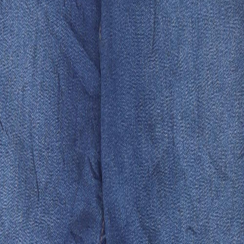 Marks and Spencer Womens Blue Cotton Skinny Jeans Size 8 L31 in Regular Button