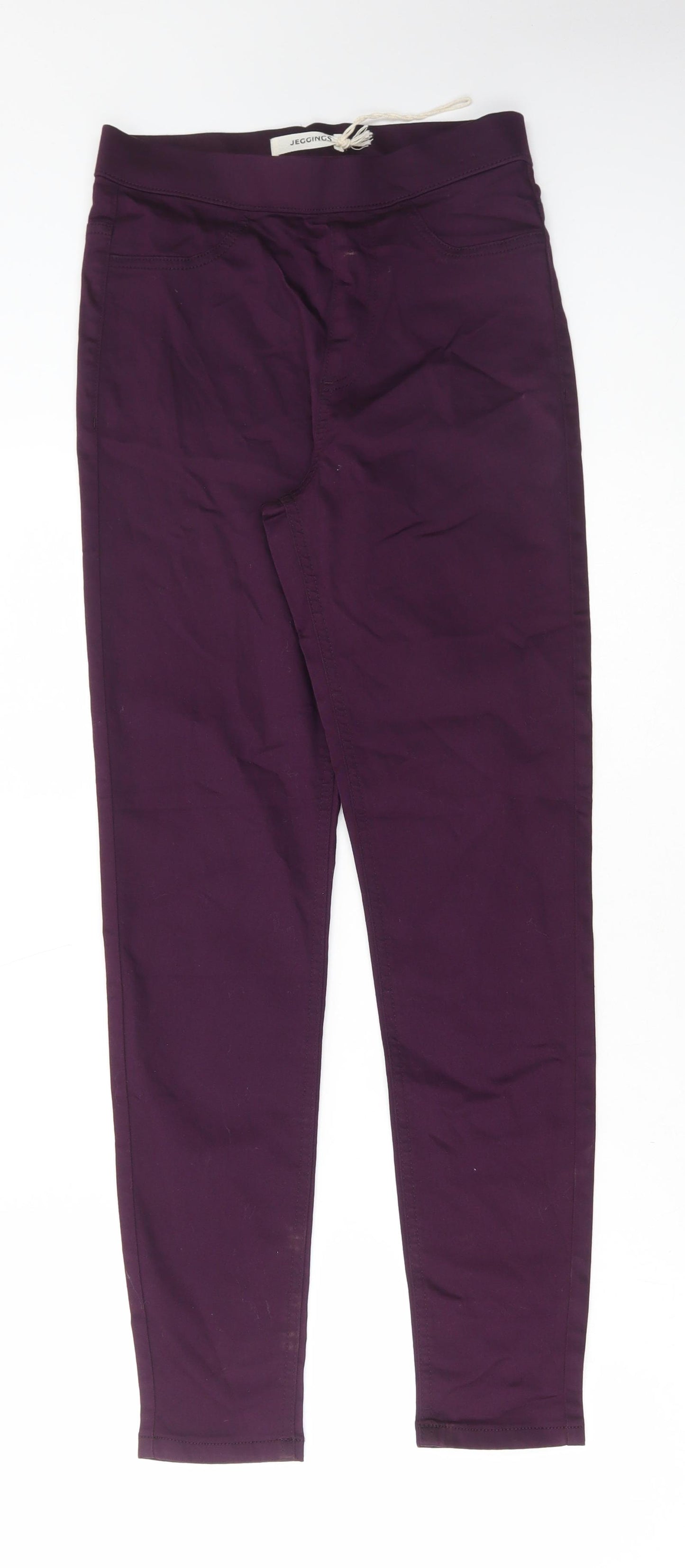 Marks and Spencer Womens Purple Cotton Jegging Jeans Size 8 L28 in Regular
