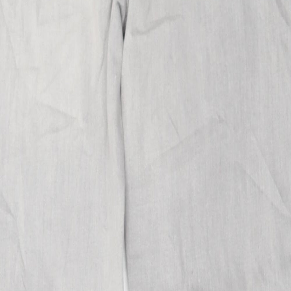 Marks and Spencer Womens Grey Cotton Skinny Jeans Size 12 L28 in Regular Button