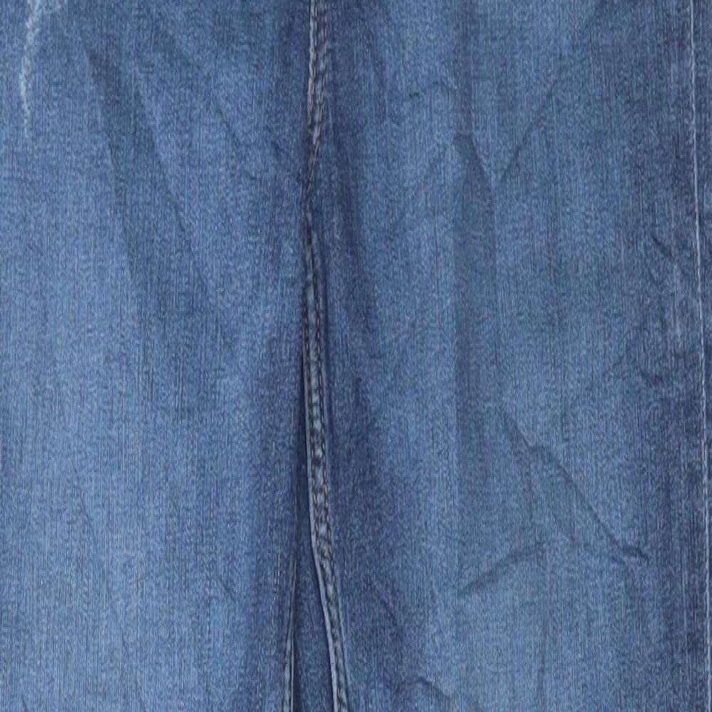 Marks and Spencer Womens Blue Cotton Skinny Jeans Size 8 L29 in Regular Button