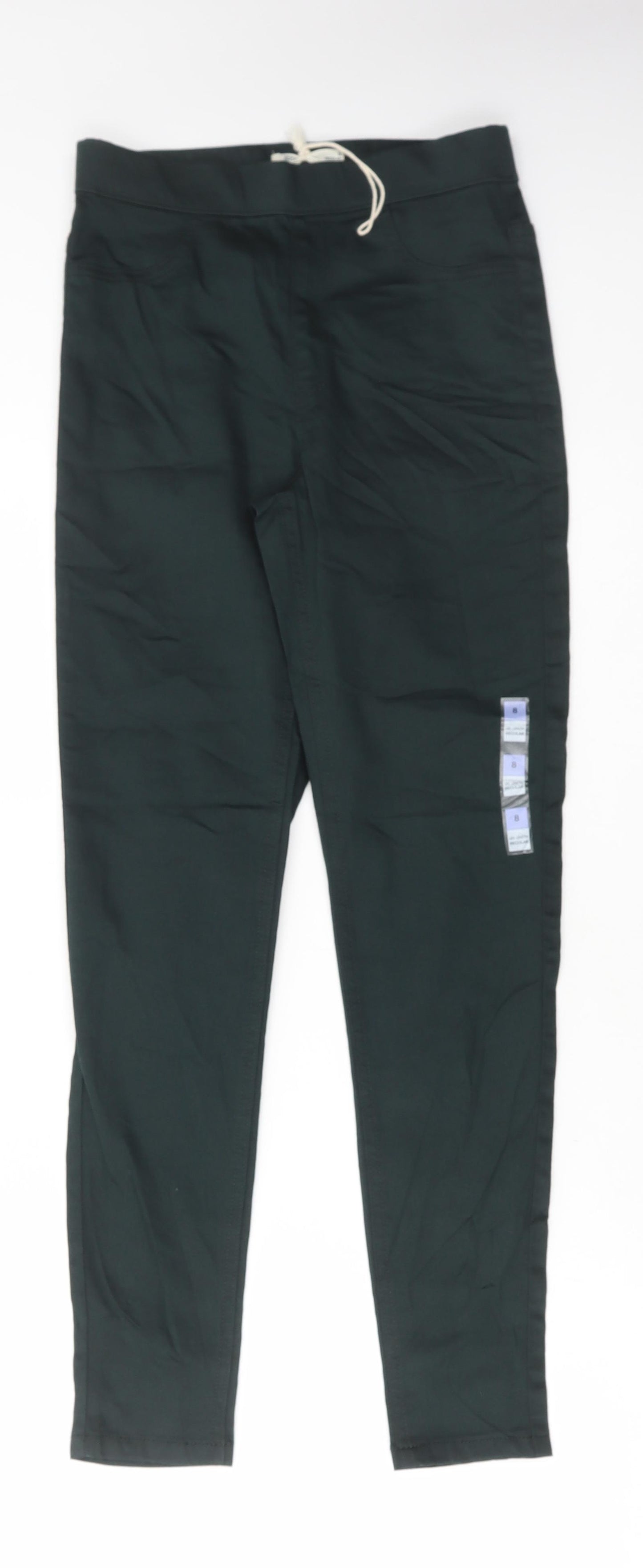Marks and Spencer Womens Green Cotton Jegging Jeans Size 8 L29 in Regular