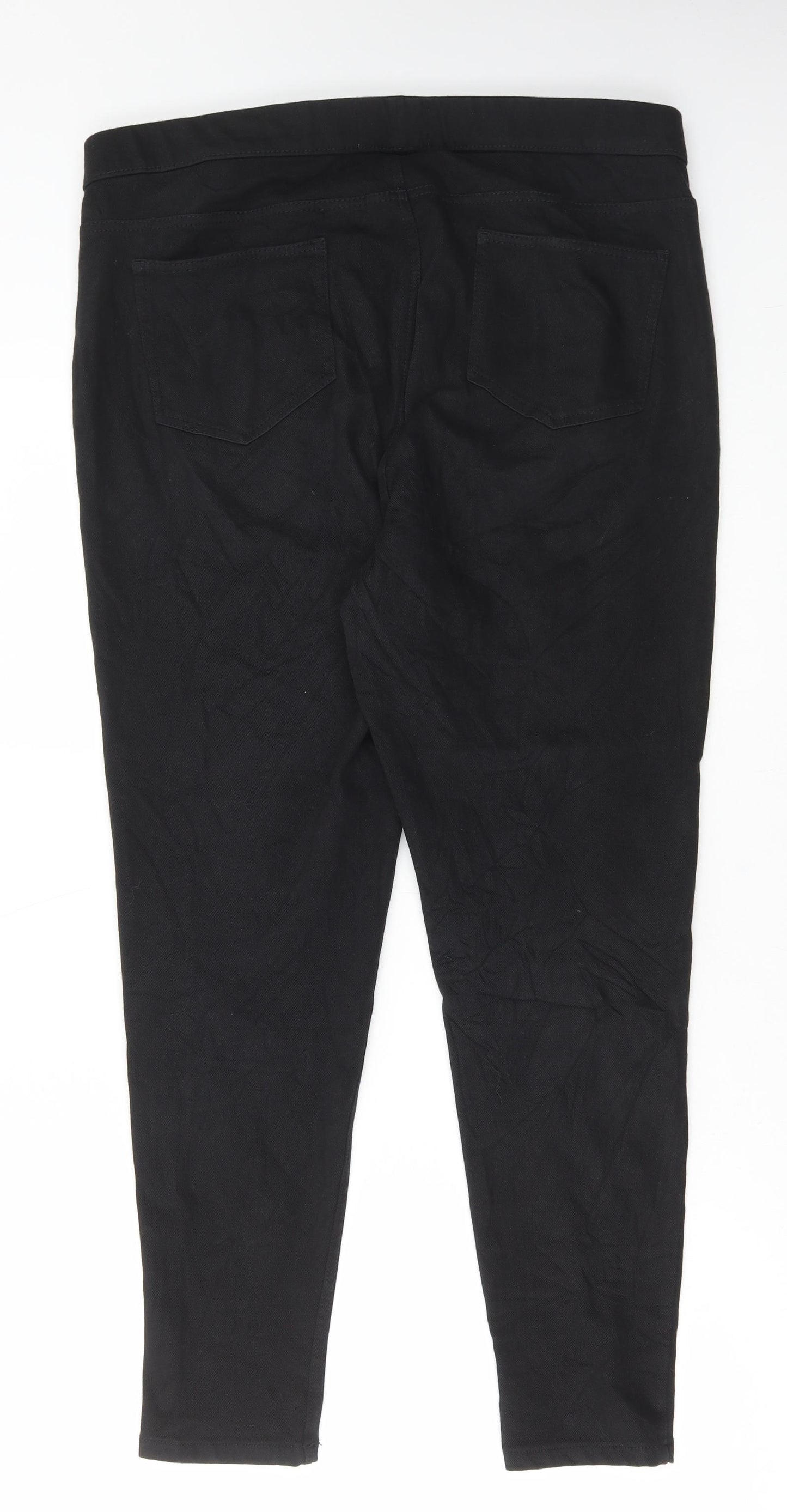 Marks and Spencer Womens Black Cotton Jegging Jeans Size 18 L28 in Regular