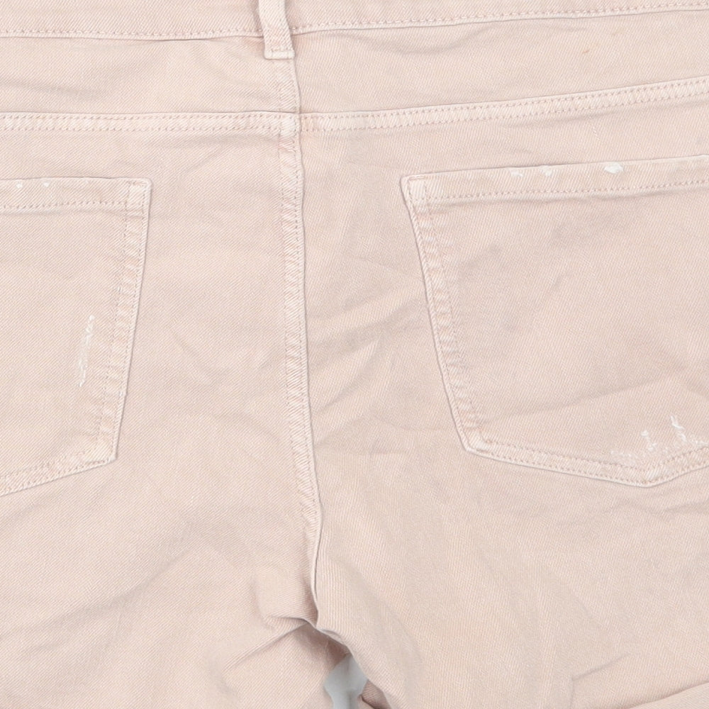 Marks and Spencer Womens Pink Cotton Bermuda Shorts Size 20 L5 in Regular Button
