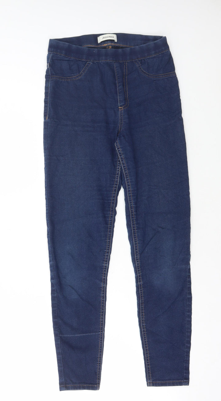 Marks and Spencer Womens Blue Cotton Jegging Jeans Size 6 L26 in Regular