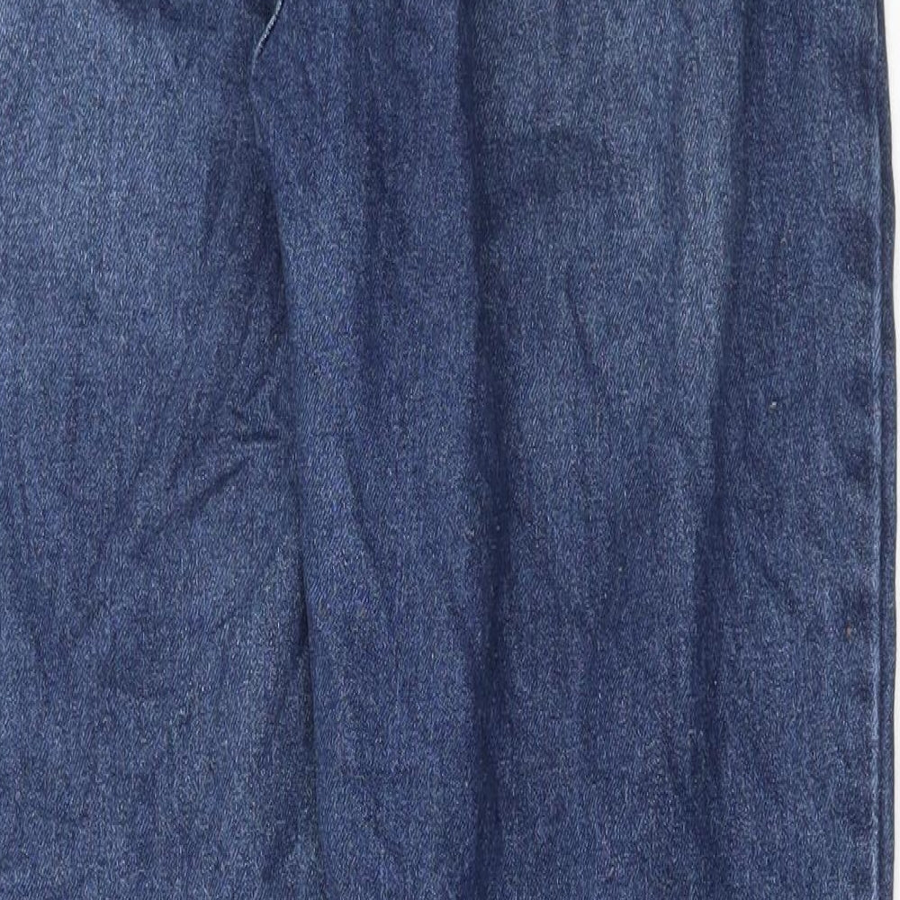 Missguided Womens Blue Cotton Mom Jeans Size 12 L29 in Regular Button