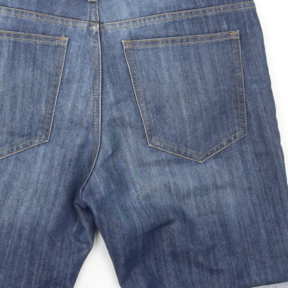 Denim & Co. Mens Blue Cotton Chino Shorts Size 32 in L9 in Regular Button