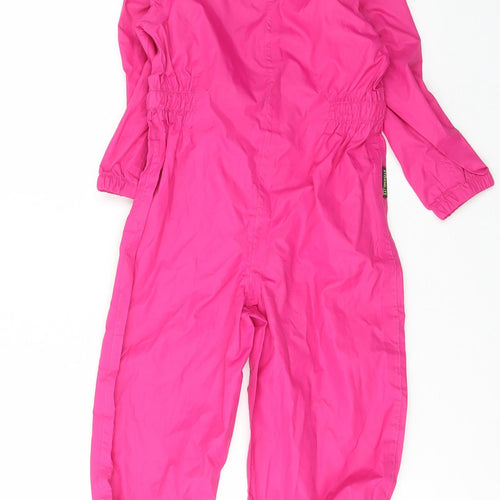 Gelert Girls Pink Rain Coat Snowsuit Size 3-4 Years Zip