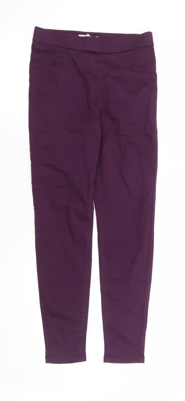 Marks and Spencer Womens Purple Cotton Jegging Jeans Size 8 L26 in Regular - Short Length