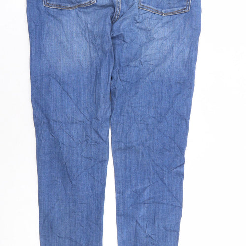 Jack Wills Womens Blue Viscose Skinny Jeans Size 27 in L28 in Extra-Slim Zip