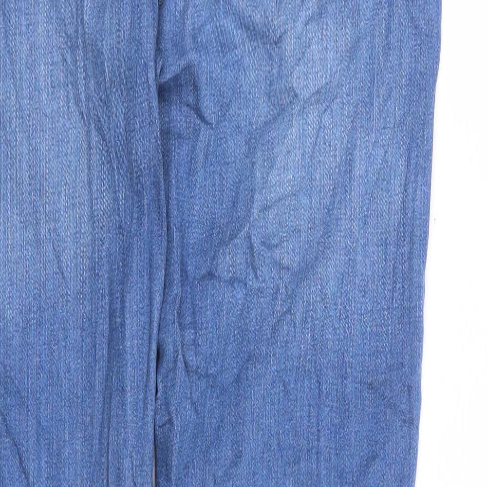 Jack Wills Womens Blue Viscose Skinny Jeans Size 27 in L28 in Extra-Slim Zip