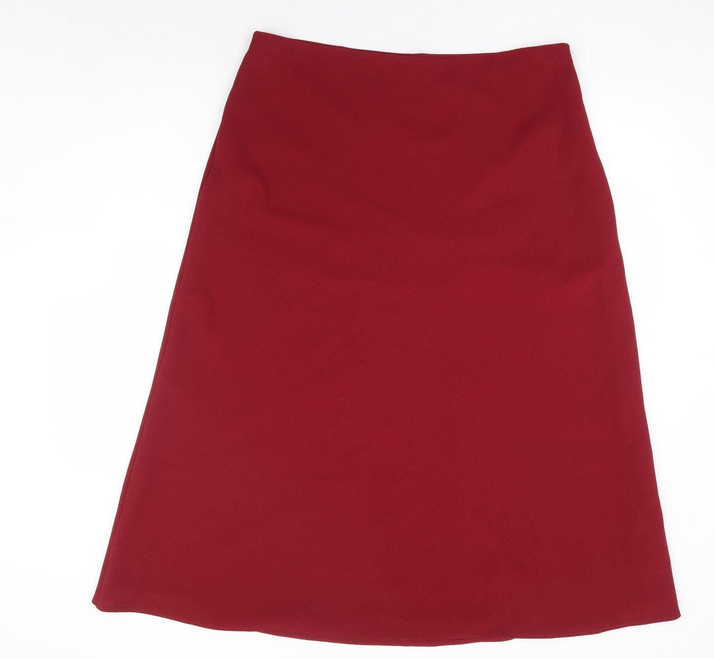 Marks and Spencer Womens Red Polyester A-Line Skirt Size 18