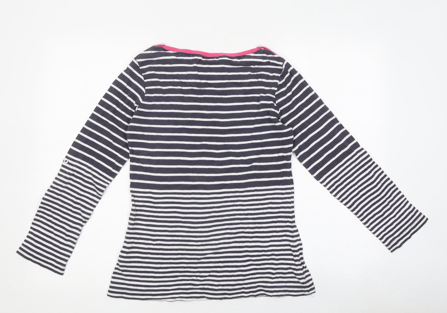 Peter Storm Womens Multicoloured Striped Polyester Basic T-Shirt Size 12 Round Neck