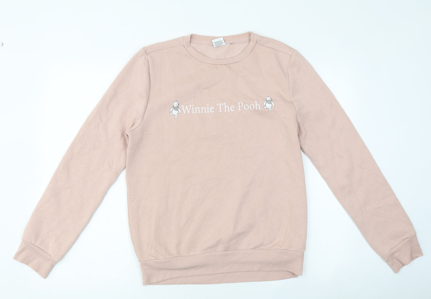 Primark Womens Pink Round Neck Polyester Pullover Jumper Size XS - Winnie The Pooh