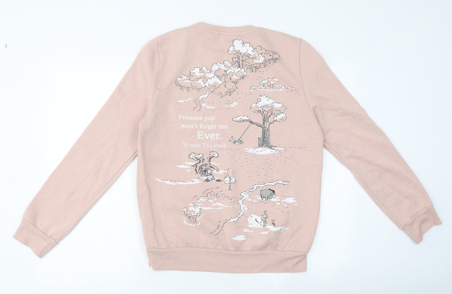 Primark Womens Pink Round Neck Polyester Pullover Jumper Size XS - Winnie The Pooh