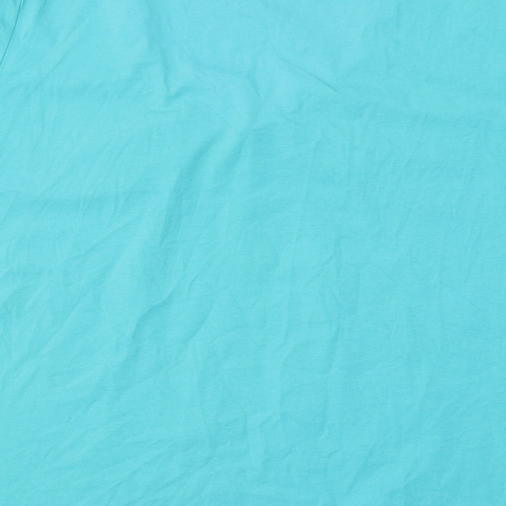 Autonomy Womens Blue Polyester Basic T-Shirt Size 16 V-Neck