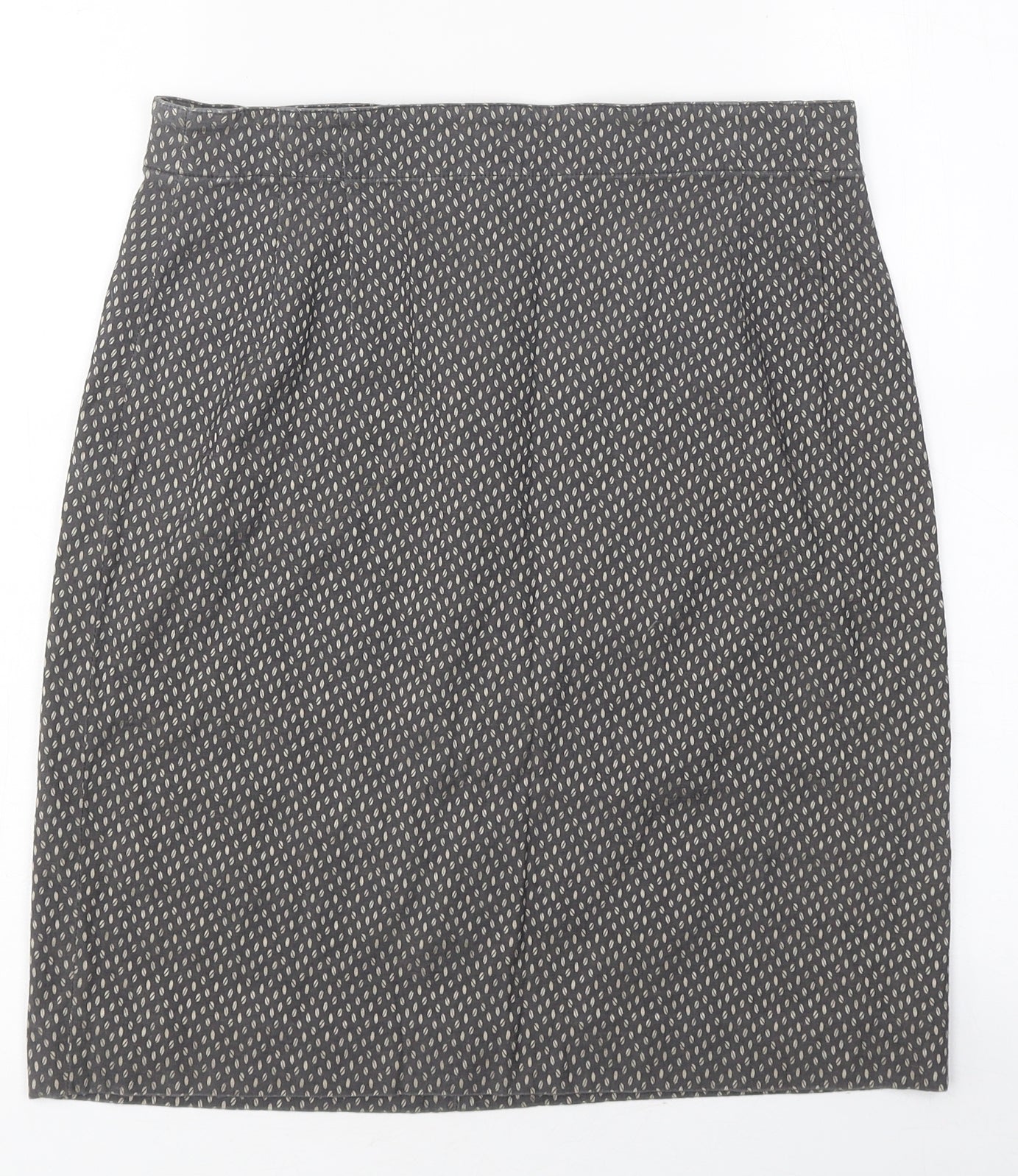 Comma Womens Brown Geometric Polyester A-Line Skirt Size 6 Zip