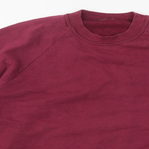 Preworn Mens Purple Round Neck Polyester Pullover Jumper Size L