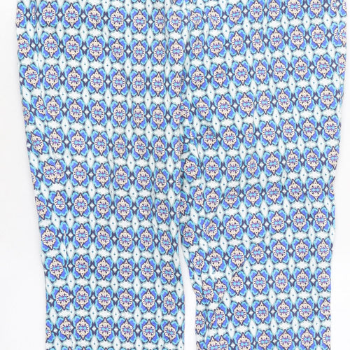 Class Womens Multicoloured Geometric Cotton Trousers Size 8 L22 in Regular Zip