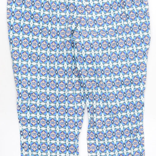 Class Womens Multicoloured Geometric Cotton Trousers Size 8 L22 in Regular Zip