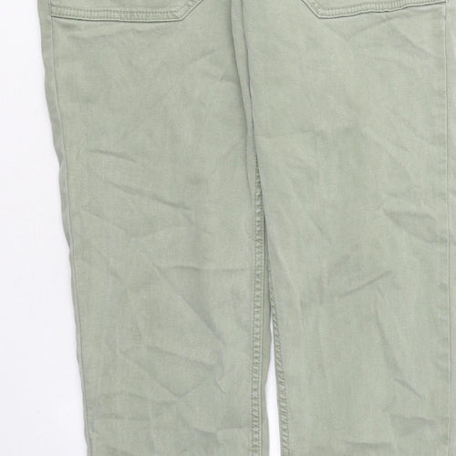 F&F Womens Green Cotton Skinny Jeans Size 12 L24 in Regular Zip