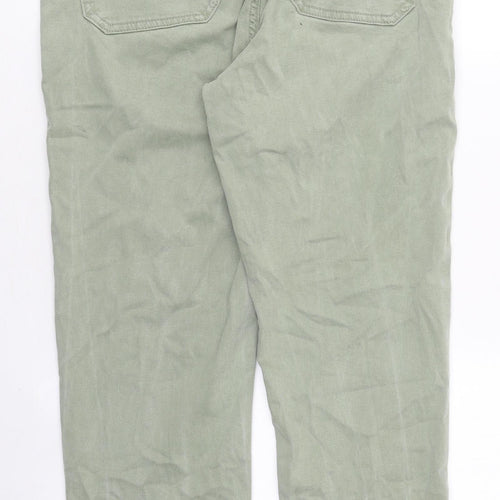 F&F Womens Green Cotton Skinny Jeans Size 12 L24 in Regular Zip