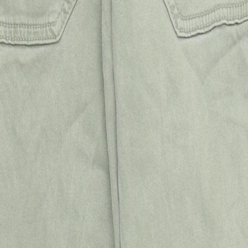 F&F Womens Green Cotton Skinny Jeans Size 12 L24 in Regular Zip