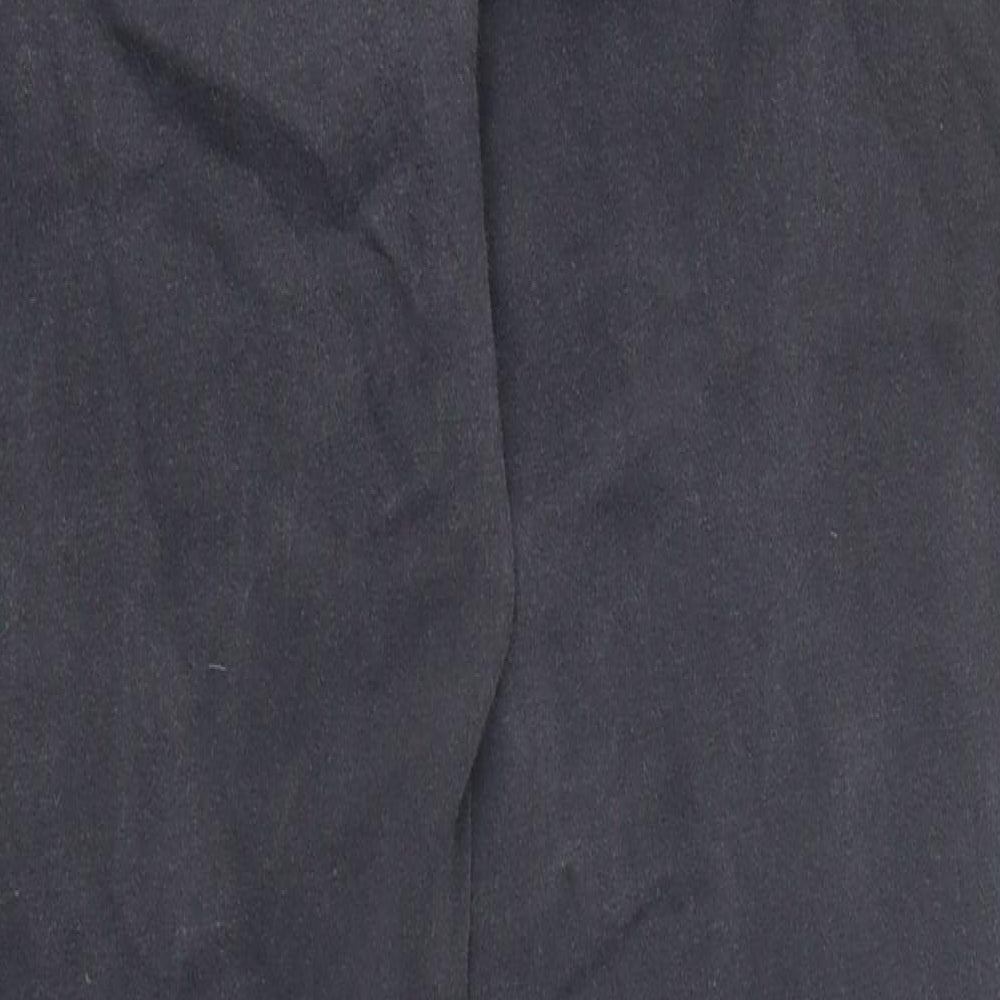 Marks and Spencer Womens Black Cotton Straight Jeans Size 12 L28 in Regular Zip - Gems