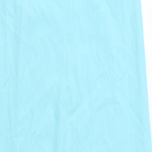 Marks and Spencer Womens Blue Polyester Slip Dress Size 6 Square Neck Pullover