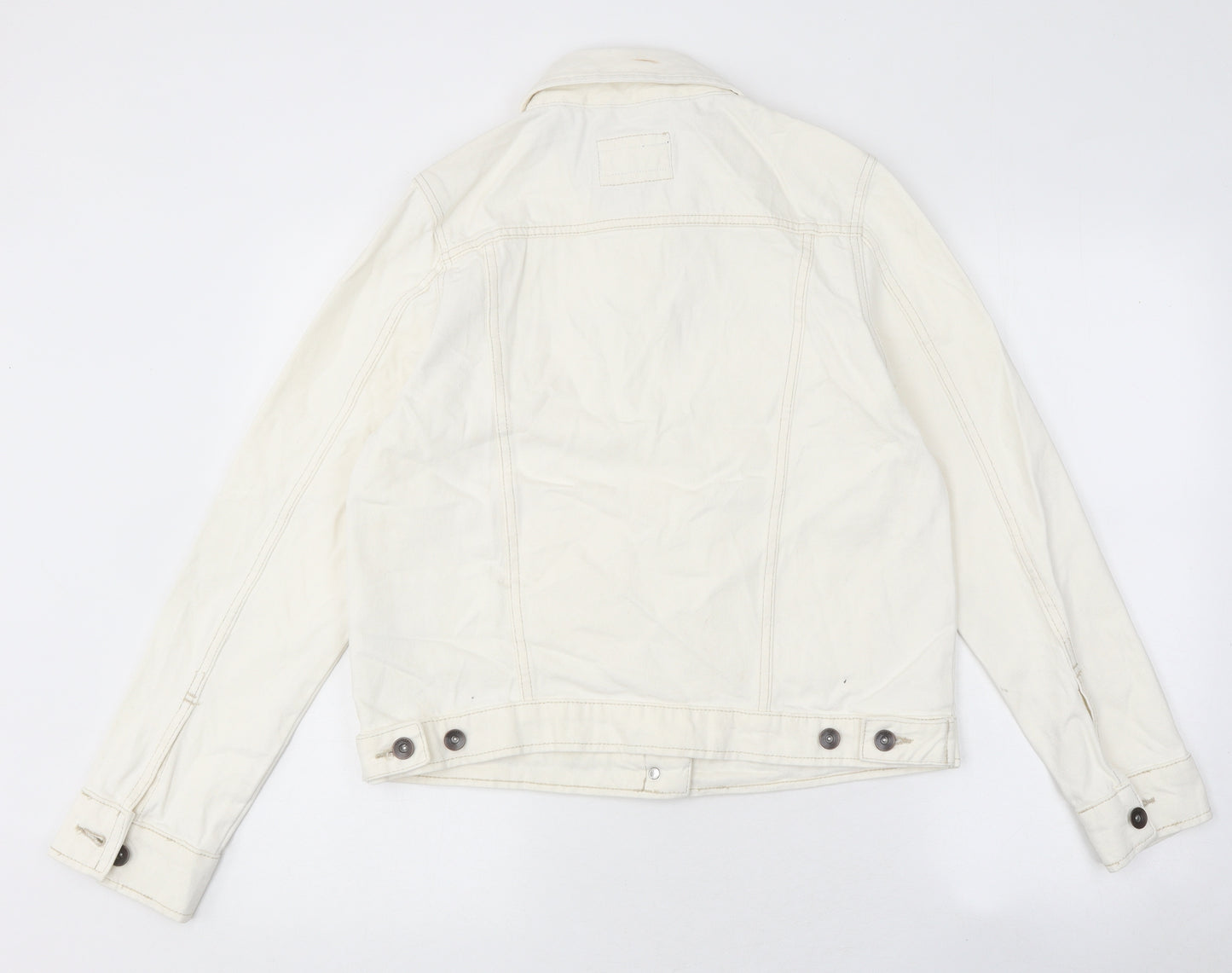 Marks and Spencer Womens White Jacket Size 10 Button