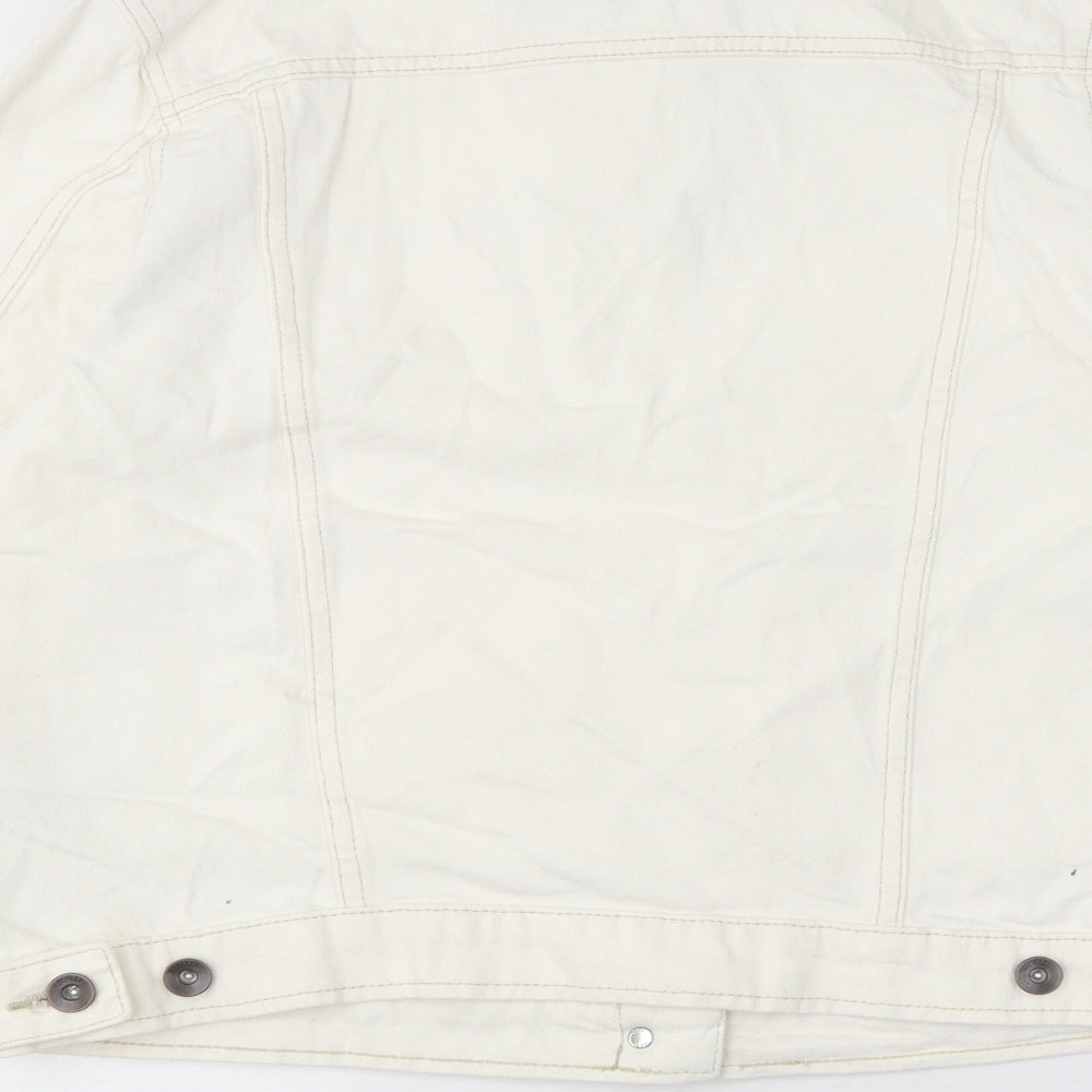 Marks and Spencer Womens White Jacket Size 10 Button