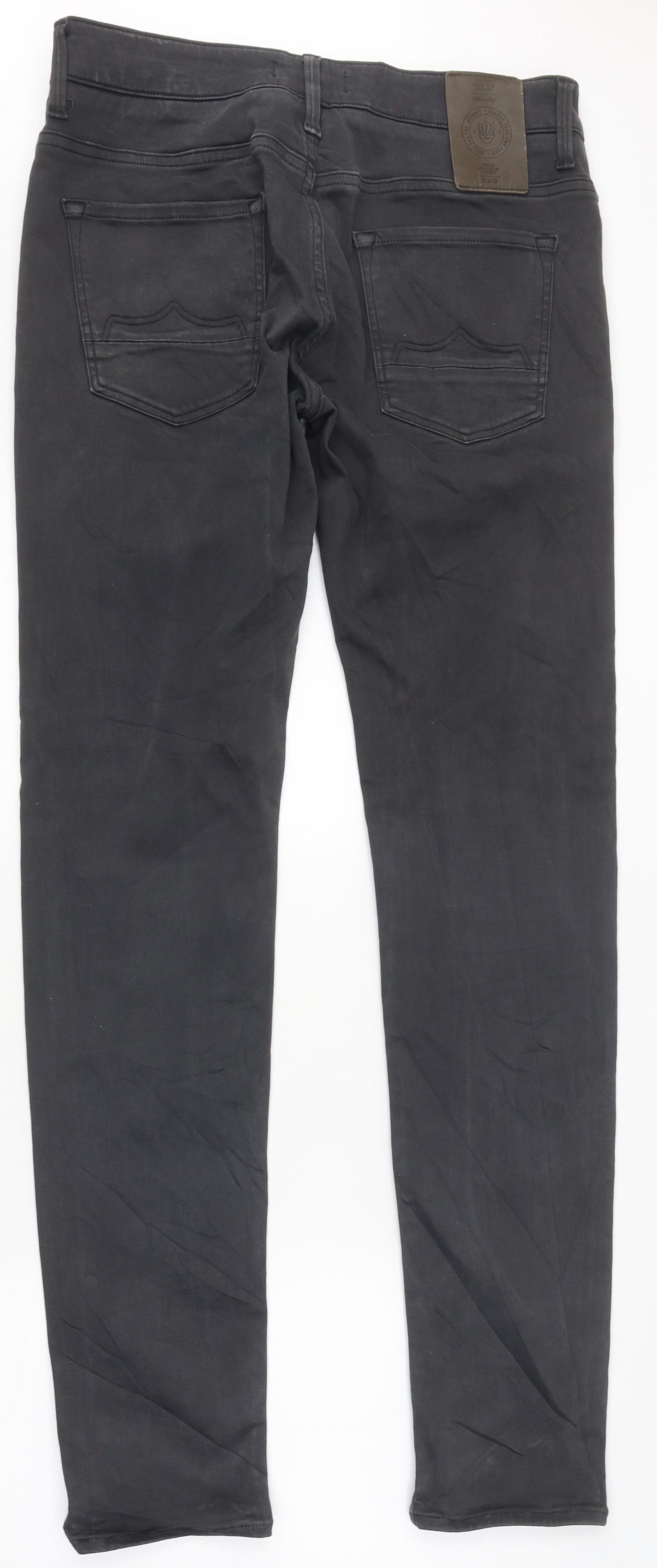 Police Mens Grey Cotton Skinny Jeans Size 30 L30 in Regular Zip
