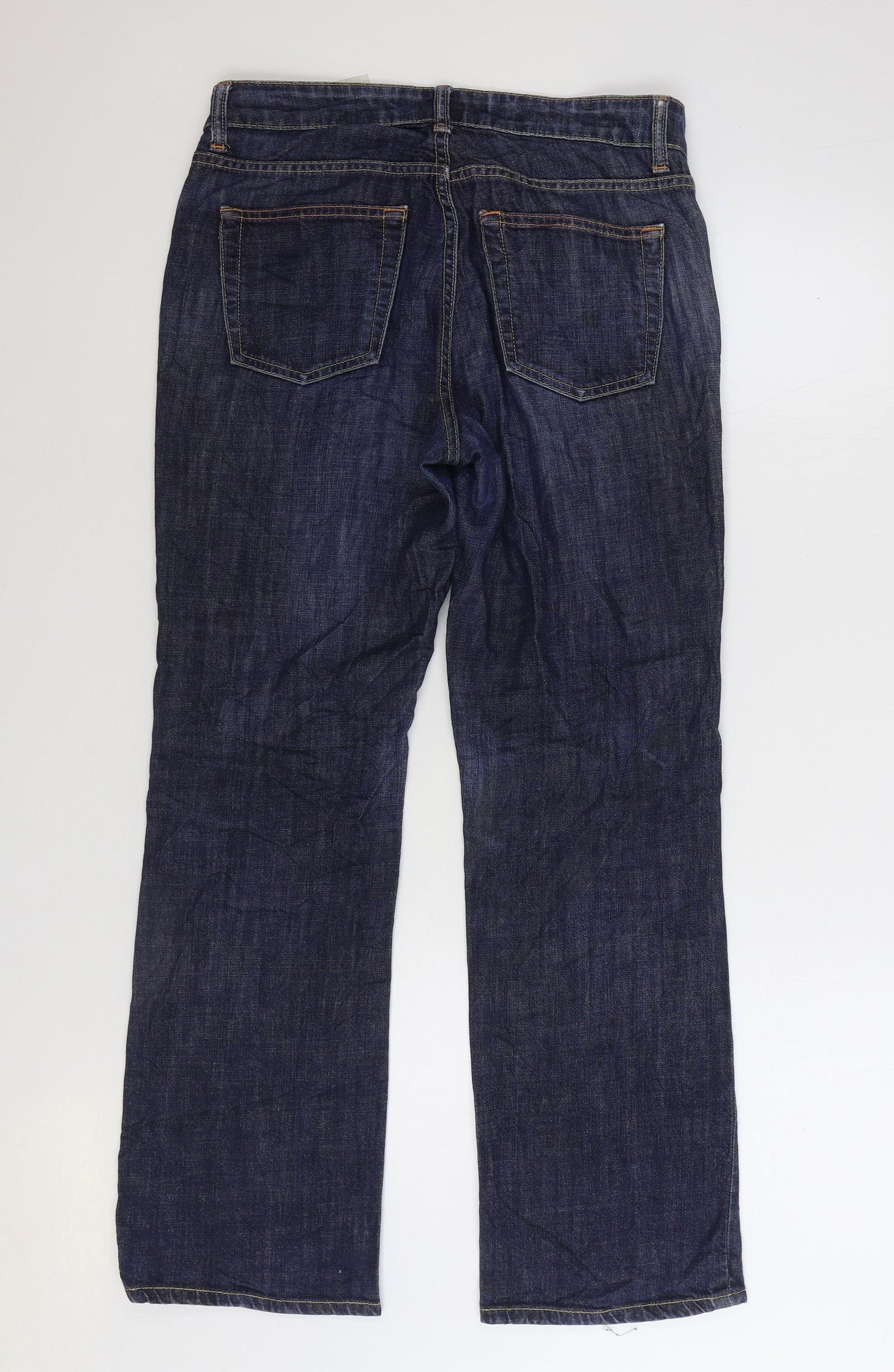 Gap Womens Blue Cotton Bootcut Jeans Size 32 in L30 in Regular Zip