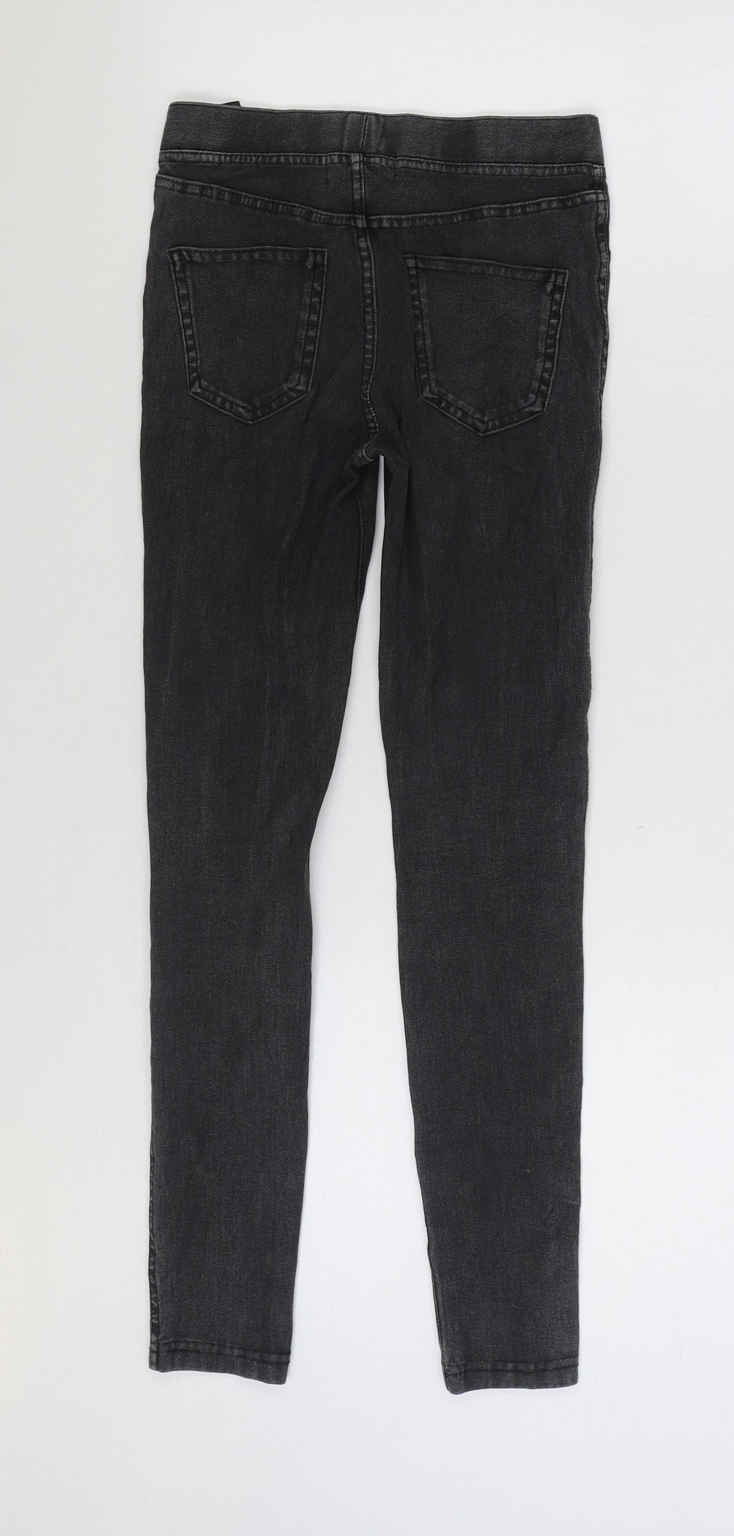 H&M Girls Grey Cotton Skinny Jeans Size 9-10 Years Regular Pullover