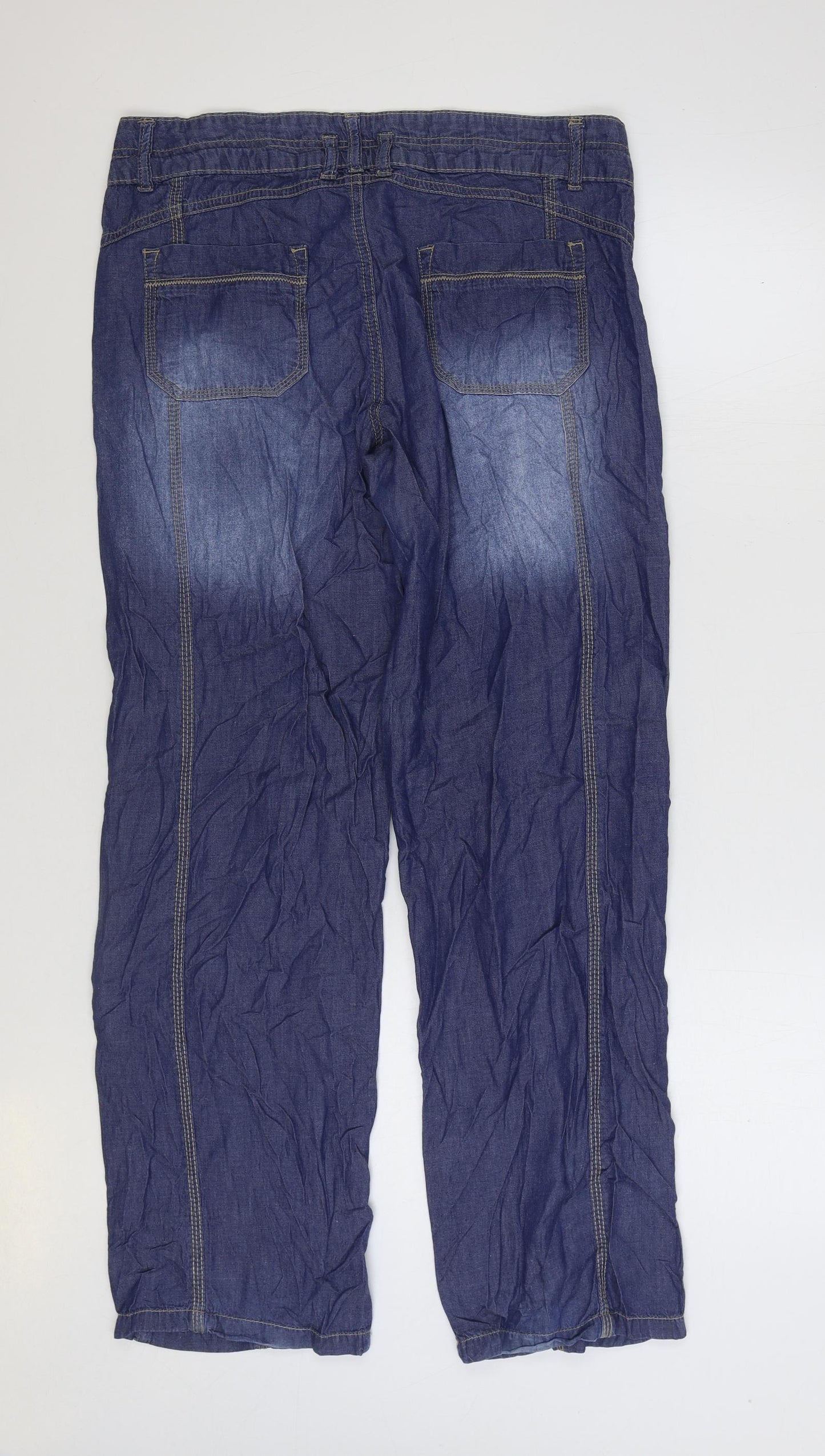 Store Twenty One Womens Blue Cotton Straight Jeans Size 10 L30 in Regular Zip