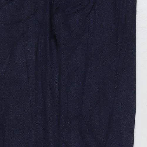 Marks and Spencer Womens Blue Cotton Skinny Jeans Size 12 L27 in Regular Zip