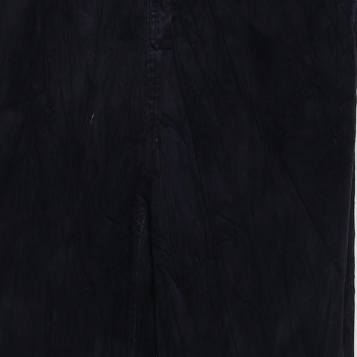 Per Una Womens Blue Cotton Straight Jeans Size 12 L27 in Regular Zip