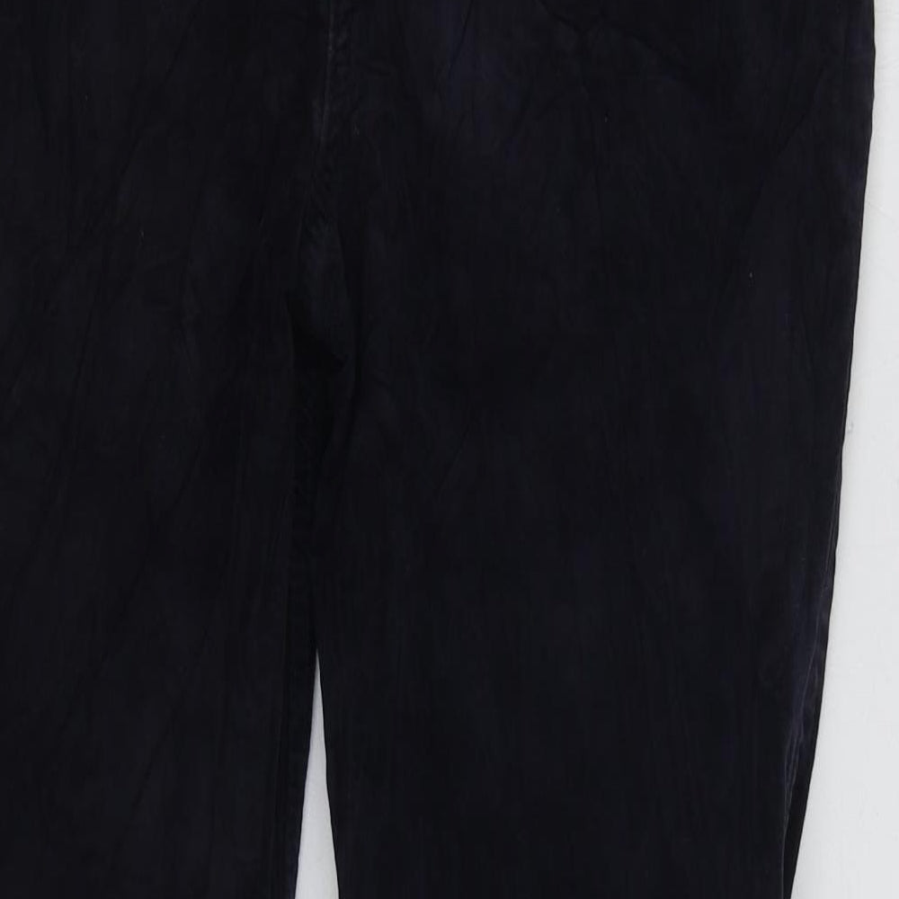 Per Una Womens Blue Cotton Straight Jeans Size 12 L27 in Regular Zip