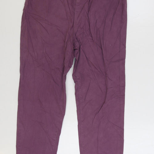 Denim & Co. Womens Purple Cotton Mom Jeans Size 12 L27 in Regular Zip