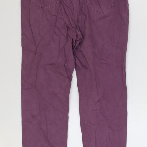 Denim & Co. Womens Purple Cotton Mom Jeans Size 12 L27 in Regular Zip