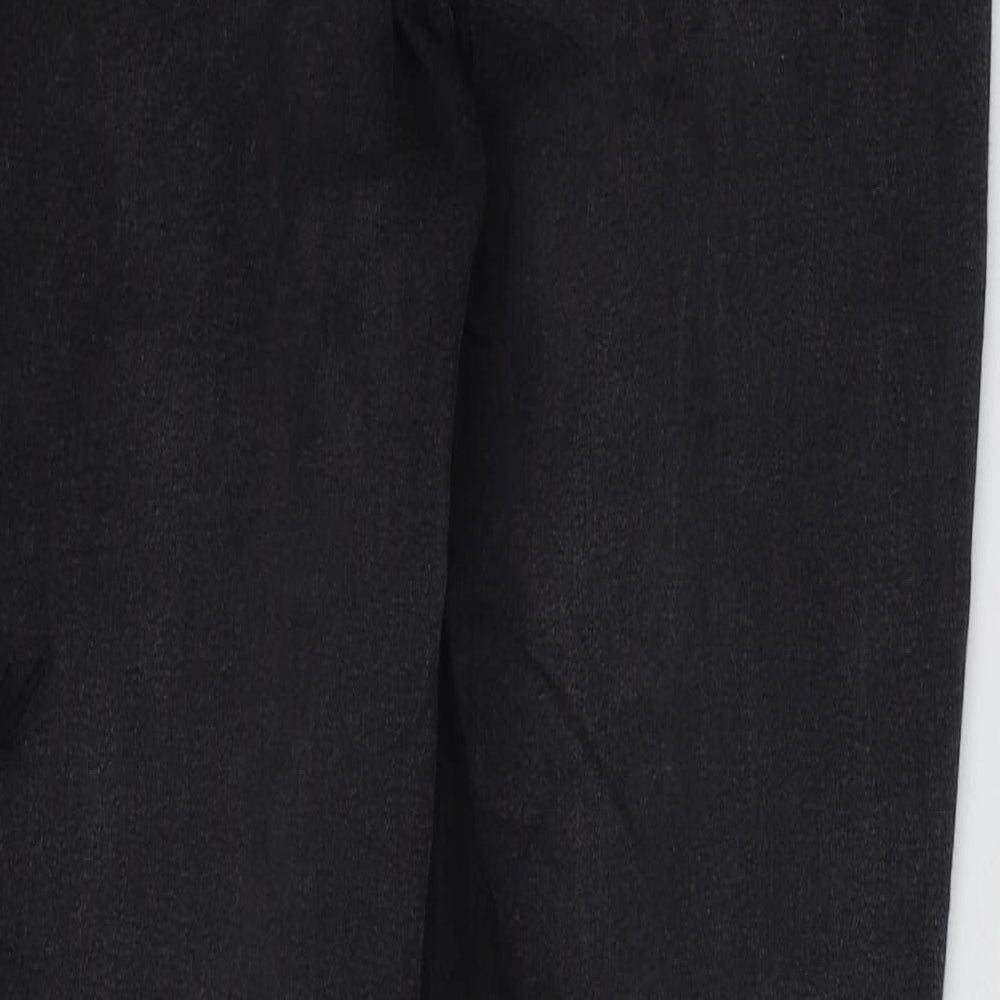 NEXT Womens Black Cotton Skinny Jeans Size 12 L28 in Regular Zip